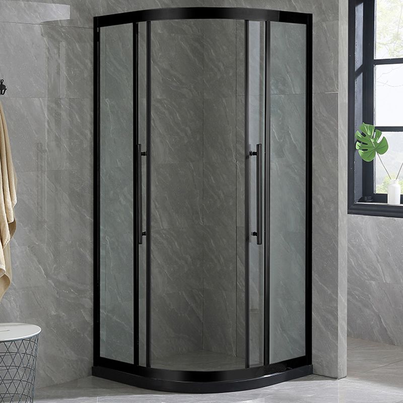 Stainless Steel Shower Enclosure Neo-Round Shower Enclosure on Corner Clearhalo 'Bathroom Remodel & Bathroom Fixtures' 'Home Improvement' 'home_improvement' 'home_improvement_shower_stalls_enclosures' 'Shower Stalls & Enclosures' 'shower_stalls_enclosures' 'Showers & Bathtubs' 1200x1200_abf1dcb5-260a-4b38-ba6b-a1efc560425e