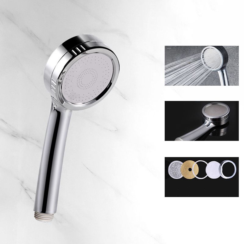 Modern Style Round Handheld Shower Bathroom Metal Wall Mounted Hand Shower Clearhalo 'Bathroom Remodel & Bathroom Fixtures' 'Home Improvement' 'home_improvement' 'home_improvement_shower_heads' 'Shower Heads' 'shower_heads' 'Showers & Bathtubs Plumbing' 'Showers & Bathtubs' 1200x1200_ac17aa4b-5de2-4465-985f-569e88f6edc3