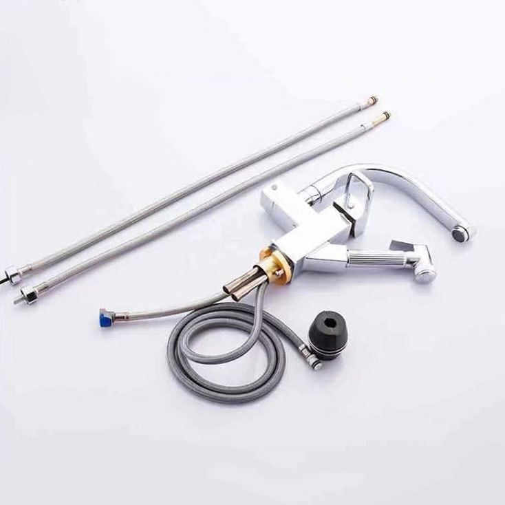 Modern 1-Handle Faucet with Water Dispenser with Pull out Sprayer Faucet Clearhalo 'Home Improvement' 'home_improvement' 'home_improvement_kitchen_faucets' 'Kitchen Faucets' 'Kitchen Remodel & Kitchen Fixtures' 'Kitchen Sinks & Faucet Components' 'kitchen_faucets' 1200x1200_ac1b1eb3-99aa-4299-93e3-bbcea9f3ed94