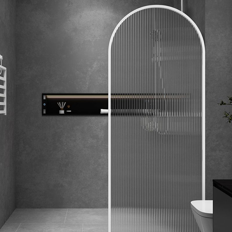 White Framed Fixed Glass Panel Scratch Resistant Fixed Glass Panel Clearhalo 'Bathroom Remodel & Bathroom Fixtures' 'Home Improvement' 'home_improvement' 'home_improvement_shower_tub_doors' 'Shower and Tub Doors' 'shower_tub_doors' 'Showers & Bathtubs' 1200x1200_ac241f90-ce30-4b18-9209-e5f83147b55b