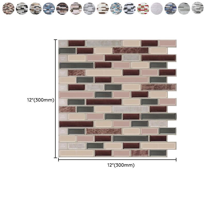 Peel & Stick Subway Tile Stain Resistant Plastic Rectangle Peel and Stick Tile 2 Pack Clearhalo 'Flooring 'Home Improvement' 'home_improvement' 'home_improvement_peel_stick_blacksplash' 'Peel & Stick Backsplash Tile' 'peel_stick_blacksplash' 'Walls & Ceilings' Walls and Ceiling' 1200x1200_ac27e8f8-73ed-43c1-8e63-72534d388fe2