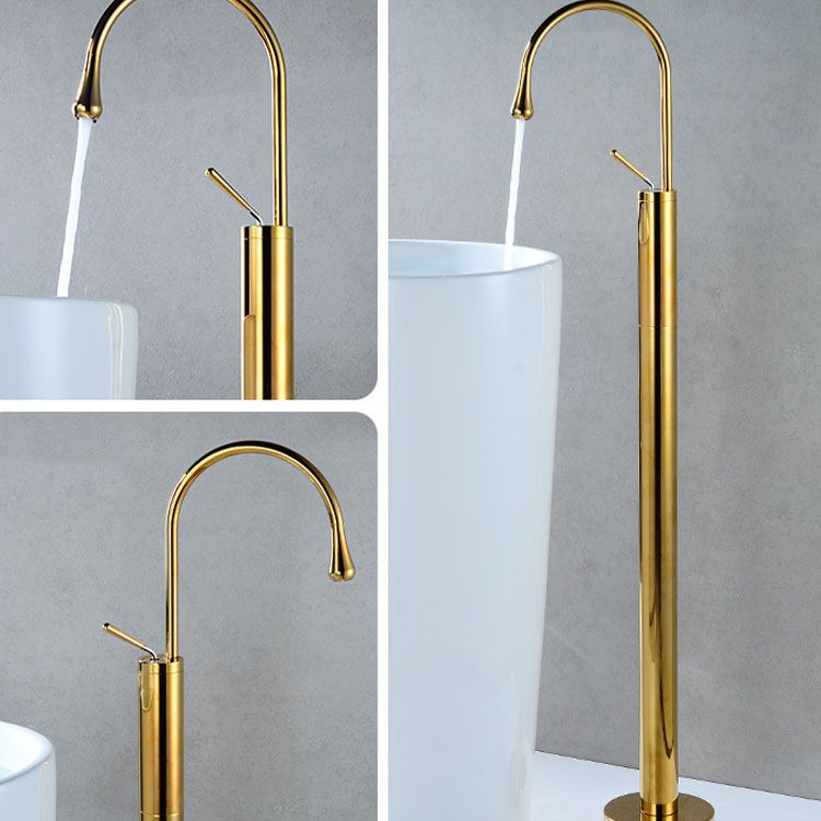 Modern Floor Mounted Single Handle Freestanding Tub Filler Metal Freestanding Faucet Clearhalo 'Bathroom Remodel & Bathroom Fixtures' 'Bathtub Faucets' 'bathtub_faucets' 'Home Improvement' 'home_improvement' 'home_improvement_bathtub_faucets' 1200x1200_ac2dd671-2220-4e9e-bd19-83de03a2fc76