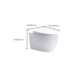 Elongated Wall Hung Toilet Set Vitreous China Wall Mounted Bidet Clearhalo 'Bathroom Remodel & Bathroom Fixtures' 'Bidets' 'Home Improvement' 'home_improvement' 'home_improvement_bidets' 'Toilets & Bidets' 1200x1200_ac2e9732-6917-4d56-9d21-ef3175bf624c