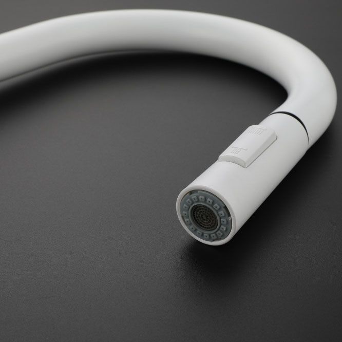 Contemporary Single Handle Kitchen Faucet 1-Hold Faucet with Pull out Sprayer Clearhalo 'Home Improvement' 'home_improvement' 'home_improvement_kitchen_faucets' 'Kitchen Faucets' 'Kitchen Remodel & Kitchen Fixtures' 'Kitchen Sinks & Faucet Components' 'kitchen_faucets' 1200x1200_ac3e92d1-d7b5-4ee1-a3ed-b4923be00e8f