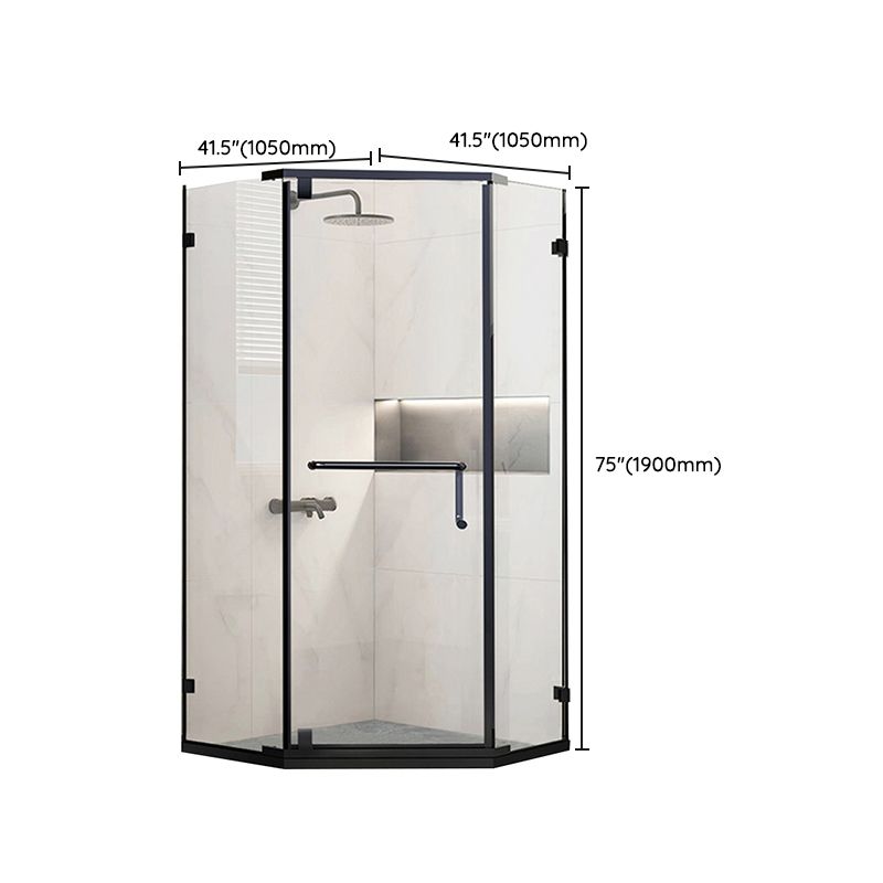 Semi Frameless Pivot Shower Door Scratch Resistant Clear Shower Door Clearhalo 'Bathroom Remodel & Bathroom Fixtures' 'Home Improvement' 'home_improvement' 'home_improvement_shower_tub_doors' 'Shower and Tub Doors' 'shower_tub_doors' 'Showers & Bathtubs' 1200x1200_ac507e55-9764-41fa-9a27-c4c48bc46311