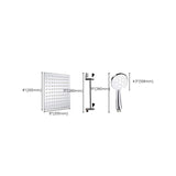 Contemporary Dual Shower Head Square High Arch Shower Head Combo in Chrome Clearhalo 'Bathroom Remodel & Bathroom Fixtures' 'Home Improvement' 'home_improvement' 'home_improvement_shower_heads' 'Shower Heads' 'shower_heads' 'Showers & Bathtubs Plumbing' 'Showers & Bathtubs' 1200x1200_ac51afbe-e015-44a3-a8d8-71f192b69b6b