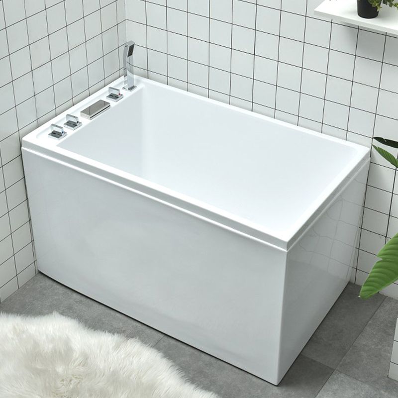 Acrylic Rectangular Bathtub Soaking Back to Wall Tub , 25.2" Tall Clearhalo 'Bathroom Remodel & Bathroom Fixtures' 'Bathtubs' 'Home Improvement' 'home_improvement' 'home_improvement_bathtubs' 'Showers & Bathtubs' 1200x1200_ac5a36a2-bbf3-4434-86c6-30c85c7d8cf1