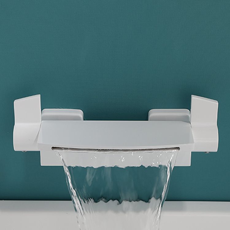 Brass Waterfall Spout Sink Faucet with 2-Handle Bathroom Faucet Clearhalo 'Bathroom Remodel & Bathroom Fixtures' 'Bathtub Faucets' 'bathtub_faucets' 'Home Improvement' 'home_improvement' 'home_improvement_bathtub_faucets' 1200x1200_ac67fb86-a05f-4d61-8605-799c3a2c08d6