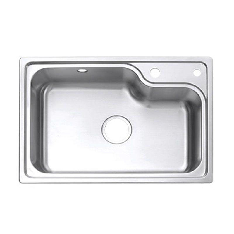 Modern Kitchen Sink Stainless Steel with Basket Strainer and Drain Assembly Sink Only Clearhalo 'Home Improvement' 'home_improvement' 'home_improvement_kitchen_sinks' 'Kitchen Remodel & Kitchen Fixtures' 'Kitchen Sinks & Faucet Components' 'Kitchen Sinks' 'kitchen_sinks' 1200x1200_ac852320-cd56-410e-8f74-749a190d9b42