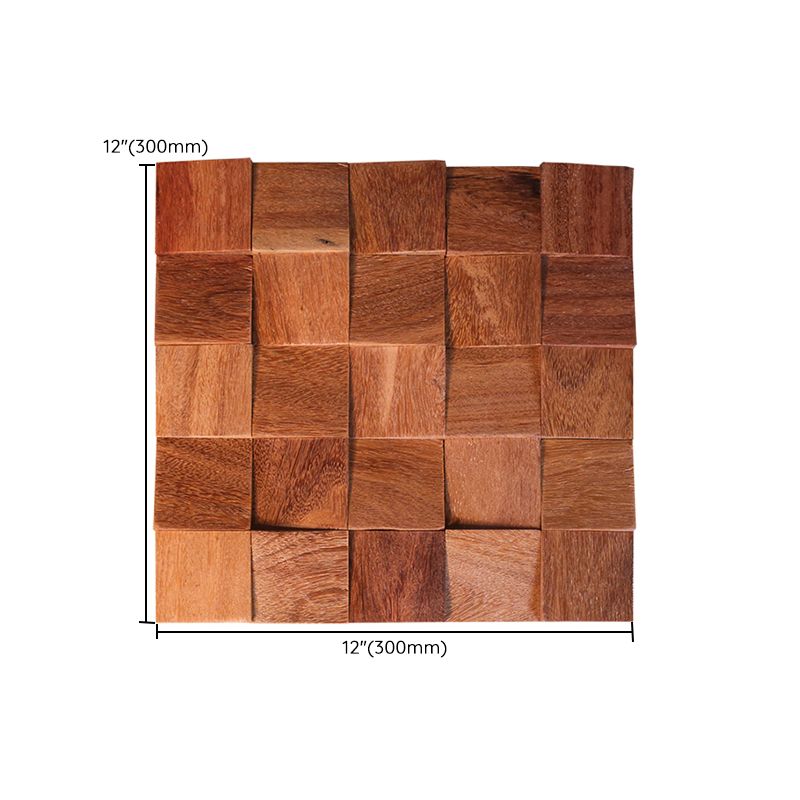 Brown Wood Wall Panel Indoor Mosaic Modern Glue Down Wall Panel Clearhalo 'Flooring 'Home Improvement' 'home_improvement' 'home_improvement_wall_paneling' 'Wall Paneling' 'wall_paneling' 'Walls & Ceilings' Walls and Ceiling' 1200x1200_ac86a5d9-cade-4214-80dd-1fe030ab101b