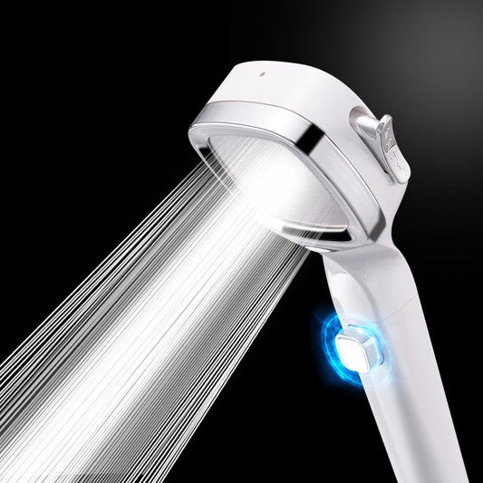 4-Setting Pressurized Shower One-button Water-stop Hand-held Shower Head Clearhalo 'Bathroom Remodel & Bathroom Fixtures' 'Home Improvement' 'home_improvement' 'home_improvement_shower_heads' 'Shower Heads' 'shower_heads' 'Showers & Bathtubs Plumbing' 'Showers & Bathtubs' 1200x1200_acaba5f3-13e4-4700-ad72-265510b6b32c