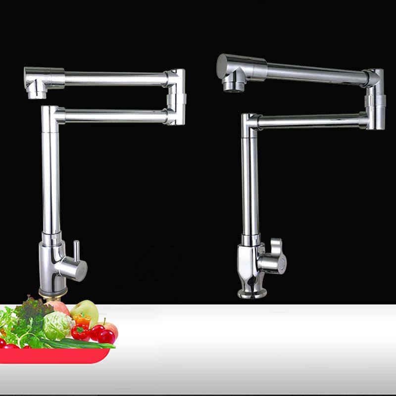 Modern Faucet 1-Handle 1-Hole Brass Single Level Low Profile Pot Filler Kitchen Faucet Clearhalo 'Home Improvement' 'home_improvement' 'home_improvement_kitchen_faucets' 'Kitchen Faucets' 'Kitchen Remodel & Kitchen Fixtures' 'Kitchen Sinks & Faucet Components' 'kitchen_faucets' 1200x1200_acb2d8b6-bef5-4a8e-a9f4-1e752907473b