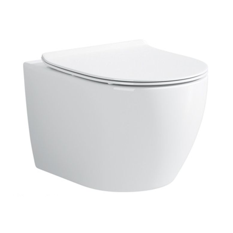 Modern White Flush Toilet Wall Hung One-Piece Toilet with Slow Close Seat Clearhalo 'Bathroom Remodel & Bathroom Fixtures' 'Home Improvement' 'home_improvement' 'home_improvement_toilets' 'Toilets & Bidets' 'Toilets' 1200x1200_ace4bc4c-04e2-4b63-b15b-9c150381682f