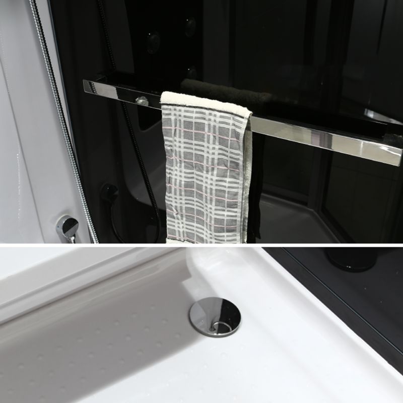 Neo-Angle Shower Stall Clear Tempered Glass Shower Enclosure With Shower Floor Clearhalo 'Bathroom Remodel & Bathroom Fixtures' 'Home Improvement' 'home_improvement' 'home_improvement_shower_stalls_enclosures' 'Shower Stalls & Enclosures' 'shower_stalls_enclosures' 'Showers & Bathtubs' 1200x1200_acf139db-57e9-4d23-9d09-ba373f5502e9