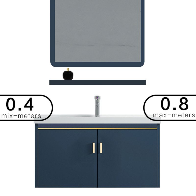Modern Wall-mounted Bathroom Vanity Cabinet with Soft Close Door Clearhalo 'Bathroom Remodel & Bathroom Fixtures' 'Bathroom Vanities' 'bathroom_vanities' 'Home Improvement' 'home_improvement' 'home_improvement_bathroom_vanities' 1200x1200_ad0c36ca-6892-41a2-9db9-f33639603809