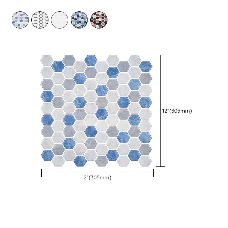 Modern Field Tile Waterproof Hexagon Pattern Peel and Stick Tile Over Tile Clearhalo 'Flooring 'Home Improvement' 'home_improvement' 'home_improvement_peel_stick_blacksplash' 'Peel & Stick Backsplash Tile' 'peel_stick_blacksplash' 'Walls & Ceilings' Walls and Ceiling' 1200x1200_ad354c36-3d86-4f5a-ba1d-fb932e04c8e6