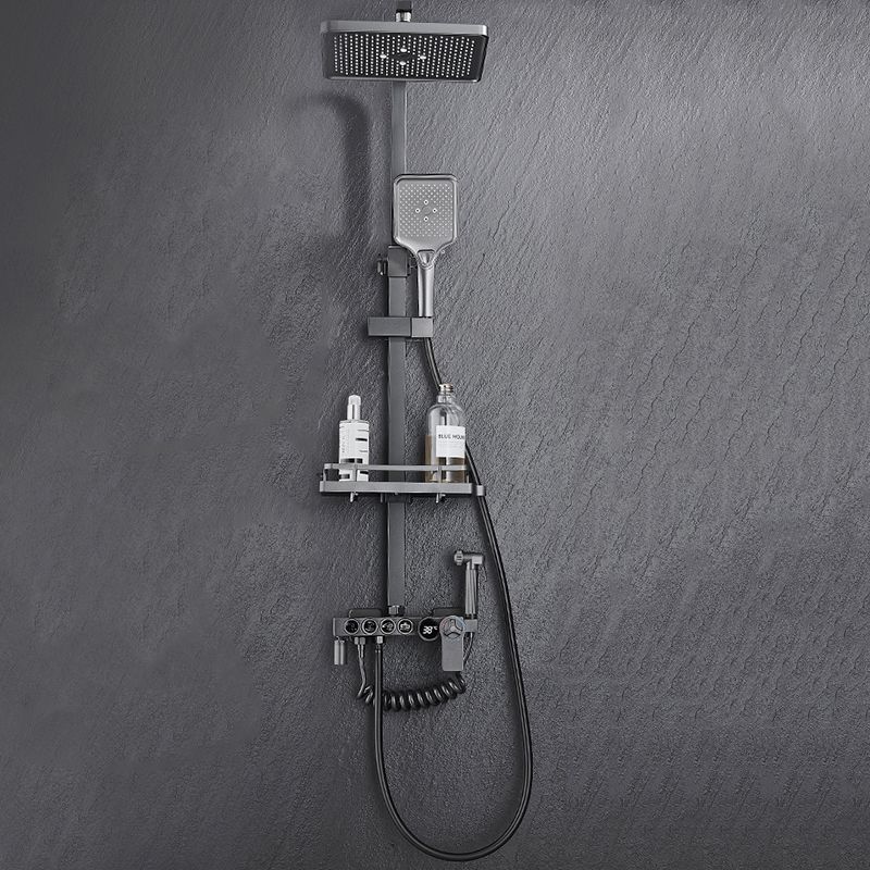 Modern Gray Shower Set 2 Shower Heads Shower System for Bathroom Clearhalo 'Bathroom Remodel & Bathroom Fixtures' 'Home Improvement' 'home_improvement' 'home_improvement_shower_faucets' 'Shower Faucets & Systems' 'shower_faucets' 'Showers & Bathtubs Plumbing' 'Showers & Bathtubs' 1200x1200_ad3c59cb-a02f-44df-997f-7ee37cf19b18