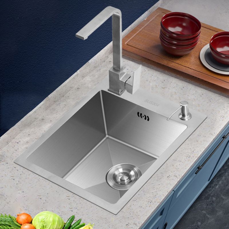 Contemporary Style Kitchen Sink Stainless Steel Rectangle Kitchen Sink Clearhalo 'Home Improvement' 'home_improvement' 'home_improvement_kitchen_sinks' 'Kitchen Remodel & Kitchen Fixtures' 'Kitchen Sinks & Faucet Components' 'Kitchen Sinks' 'kitchen_sinks' 1200x1200_ad3c9f20-6851-4428-909b-ba5ebd17ea8d
