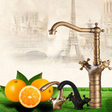 Glam Centerset Faucet 1 Hole Sink Faucet with 2 Cross Handles Clearhalo 'bathroom_sink_faucets' 'Conjunta de Baño y Conjunta de Grifo' 'Coronamiento de Baño y Dispositivo de Baño' 'Grifo del lavabo del baño' 'Hogar' 'home_improvement' 'home_improvement_bathroom_sink_faucets' 'Mejoras para el hogar' 1200x1200_ad4b9f9f-c551-4cbe-91c8-efed266c43af