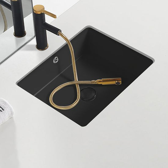 Modern Undermount Bathroom Sink Rectangular Undermount Bathroom Sink with Overflow - Clearhalo