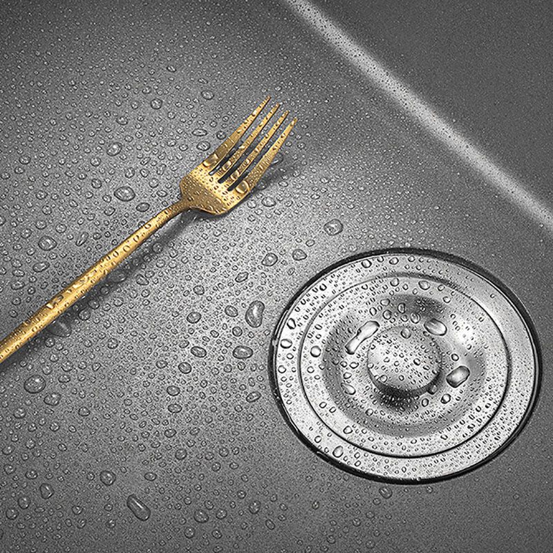 Quartz Kitchen Sink Contemporary Single Bowl Kitchen Sink with Strainer Clearhalo 'Home Improvement' 'home_improvement' 'home_improvement_kitchen_sinks' 'Kitchen Remodel & Kitchen Fixtures' 'Kitchen Sinks & Faucet Components' 'Kitchen Sinks' 'kitchen_sinks' 1200x1200_ada5b7f9-feec-4211-8dd2-aaee69053a6f