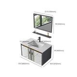 Vanity Set Wall Mounted Drawers Rectangular Ceramic Sink Vanity Set with Faucet Mirror Clearhalo 'Bathroom Remodel & Bathroom Fixtures' 'Bathroom Vanities' 'bathroom_vanities' 'Home Improvement' 'home_improvement' 'home_improvement_bathroom_vanities' 1200x1200_adab485d-e73c-4455-b420-90f9f8bad63d