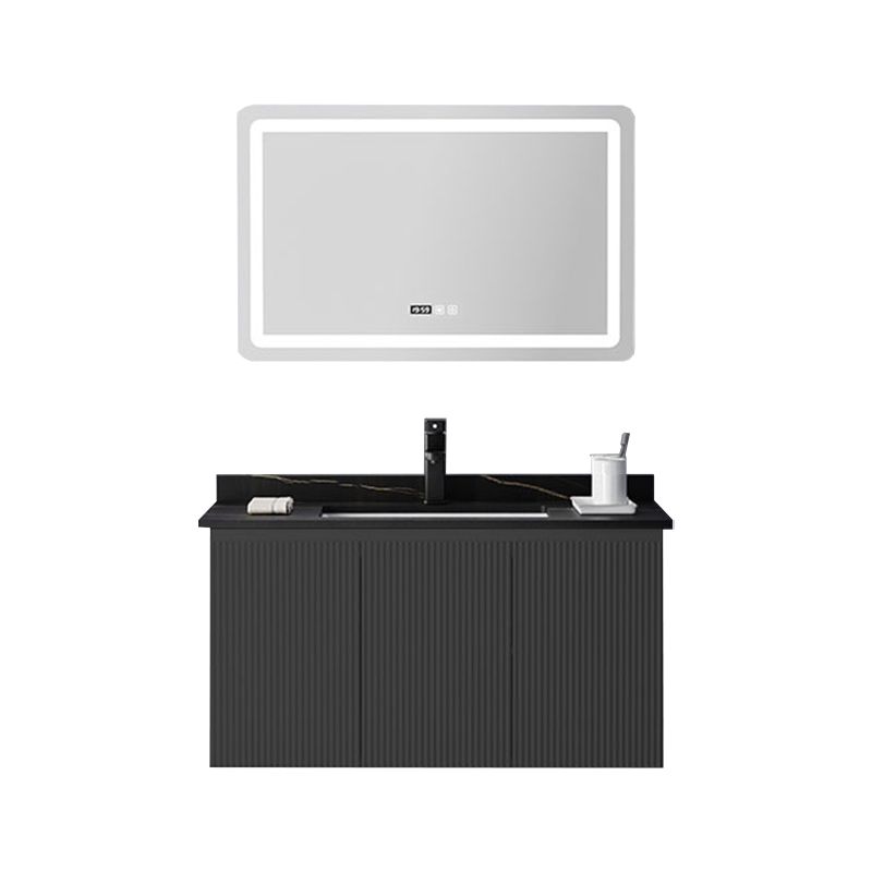 Contemporary Bathroom Sink Cabinet Wall-Mounted Mirror Cabinet Vanity Cabinet in Black Clearhalo 'Bathroom Remodel & Bathroom Fixtures' 'Bathroom Vanities' 'bathroom_vanities' 'Home Improvement' 'home_improvement' 'home_improvement_bathroom_vanities' 1200x1200_adbf640b-33fc-4f4b-9ce5-43756d7fd489