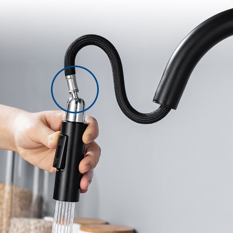 Modern Bar Faucet Brass Pulldown Sprayer Swivel Spout Kitchen Sink Faucet Clearhalo 'Home Improvement' 'home_improvement' 'home_improvement_kitchen_faucets' 'Kitchen Faucets' 'Kitchen Remodel & Kitchen Fixtures' 'Kitchen Sinks & Faucet Components' 'kitchen_faucets' 1200x1200_ade1292b-51d3-4b02-b58d-822fea027875