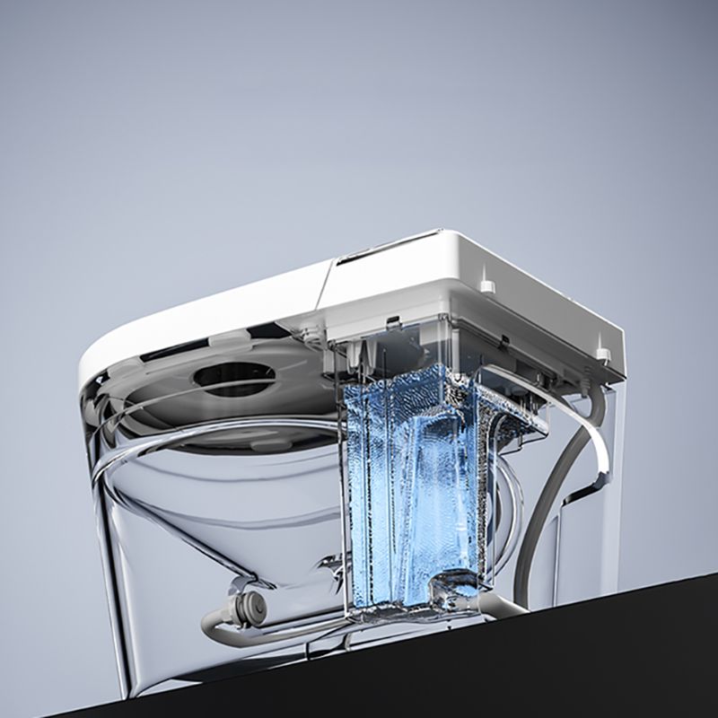 Elongated One-Piece Smart Toilet Bidet with Remote Control - 22.8" D Clearhalo 'Bathroom Remodel & Bathroom Fixtures' 'Bidets' 'Home Improvement' 'home_improvement' 'home_improvement_bidets' 'Toilets & Bidets' 1200x1200_ade2fca6-65bf-4e77-8237-e13a812ed9a3