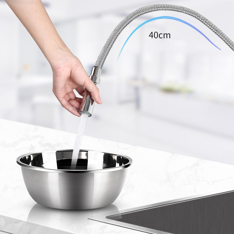 Modern Style Gooseneck Faucet Copper Single Handle Faucet for Kitchen Clearhalo 'Home Improvement' 'home_improvement' 'home_improvement_kitchen_faucets' 'Kitchen Faucets' 'Kitchen Remodel & Kitchen Fixtures' 'Kitchen Sinks & Faucet Components' 'kitchen_faucets' 1200x1200_adfc4d1a-4c26-4a79-8969-ed7937fcf1b9