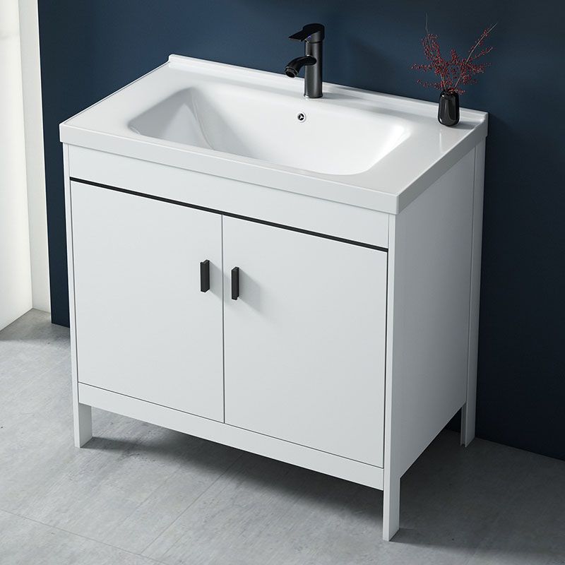 Modern Sink Vanity Free-standing Standard White Vanity Cabinet Clearhalo 'Bathroom Remodel & Bathroom Fixtures' 'Bathroom Vanities' 'bathroom_vanities' 'Home Improvement' 'home_improvement' 'home_improvement_bathroom_vanities' 1200x1200_ae054aa2-e812-4017-b66e-3a05c26dac97