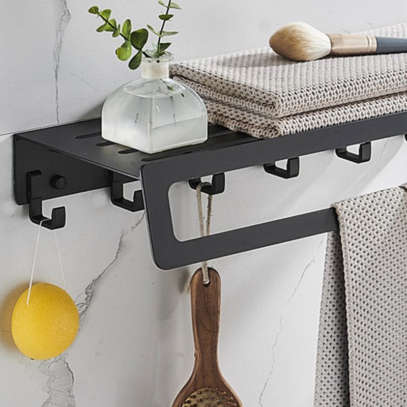 7-Piece Bathroom Hardware Set Matte Black/Gray with Bath Shelf/Towel Bar/Robe Hooks Clearhalo 'Bathroom Hardware Sets' 'Bathroom Hardware' 'Bathroom Remodel & Bathroom Fixtures' 'bathroom_hardware_sets' 'Home Improvement' 'home_improvement' 'home_improvement_bathroom_hardware_sets' 1200x1200_ae0698d1-2bbe-4ef4-a1f5-9dd4a81205c4