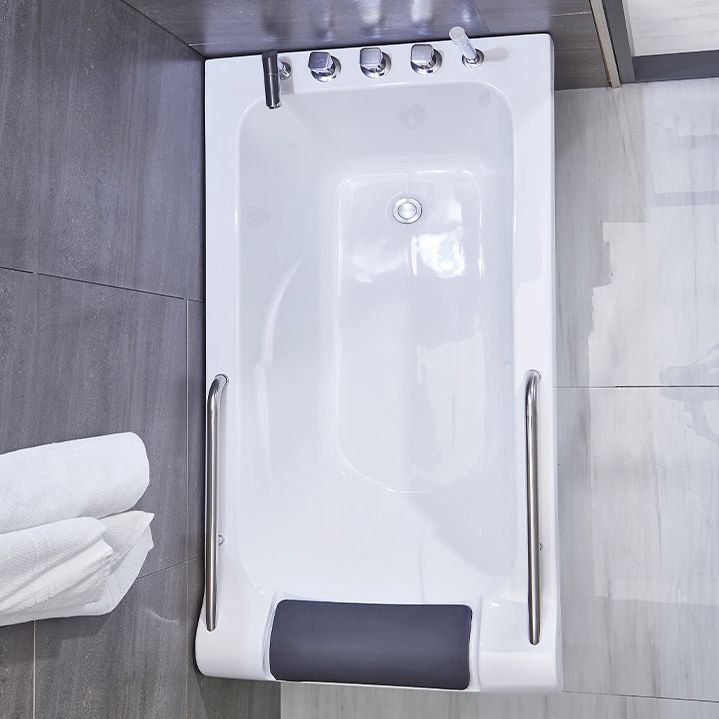 Modern Rectangular Soaking Bathtub Acrylic Stand Alone White Bath Clearhalo 'Bathroom Remodel & Bathroom Fixtures' 'Bathtubs' 'Home Improvement' 'home_improvement' 'home_improvement_bathtubs' 'Showers & Bathtubs' 1200x1200_ae152e3f-43c6-40eb-b788-49774a7c937d
