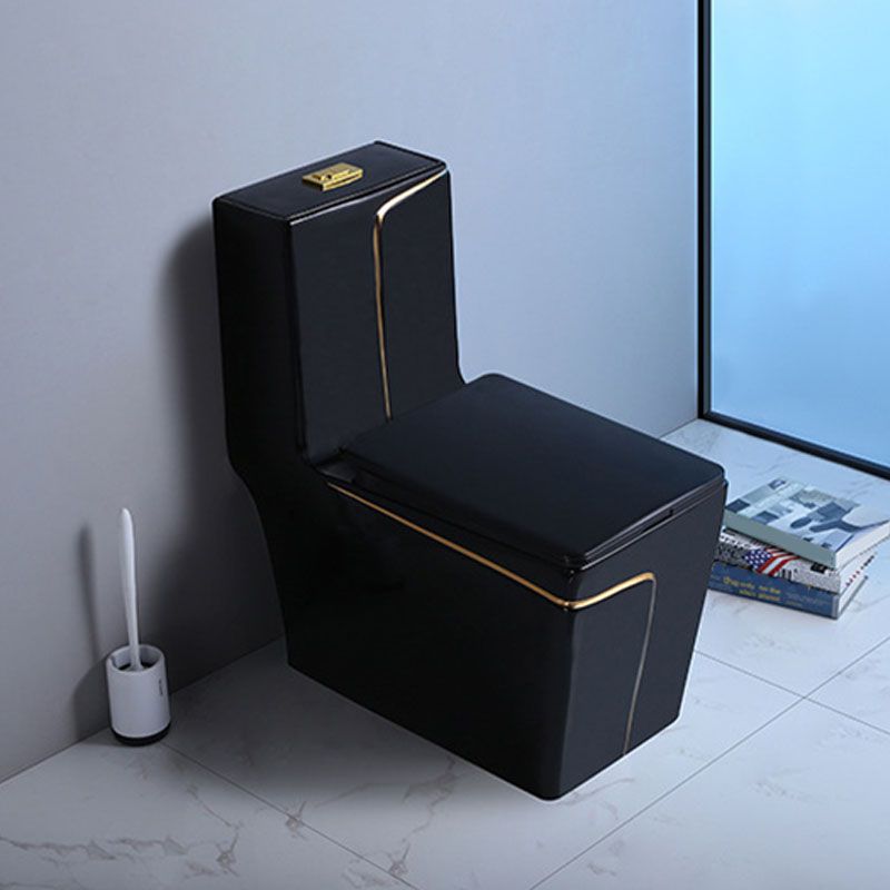 Household Water-saving Toilet Siphon One-piece Large-diameter Toilet in Black Finish Clearhalo 'Bathroom Remodel & Bathroom Fixtures' 'Home Improvement' 'home_improvement' 'home_improvement_toilets' 'Toilets & Bidets' 'Toilets' 1200x1200_ae29636e-466a-4cf7-b366-f55fd608193f