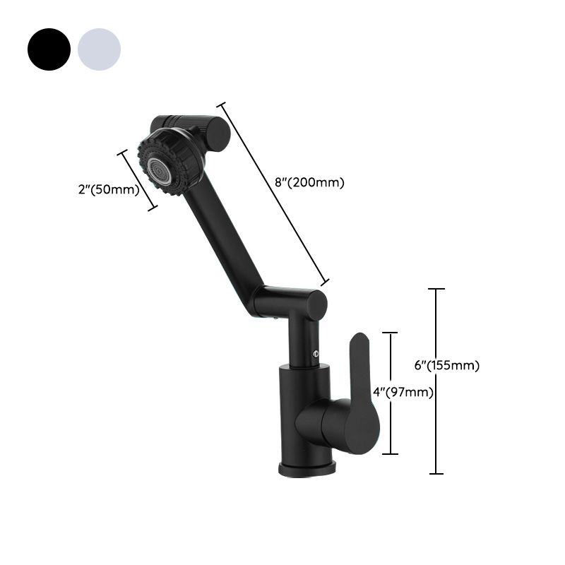 Kitchen Faucet Universal Head Rod Handle Kitchen Faucet Hot and Cold Controlled Faucet Clearhalo 'Home Improvement' 'home_improvement' 'home_improvement_kitchen_faucets' 'Kitchen Faucets' 'Kitchen Remodel & Kitchen Fixtures' 'Kitchen Sinks & Faucet Components' 'kitchen_faucets' 1200x1200_ae2f97c5-715a-42f8-a54d-9724df089739