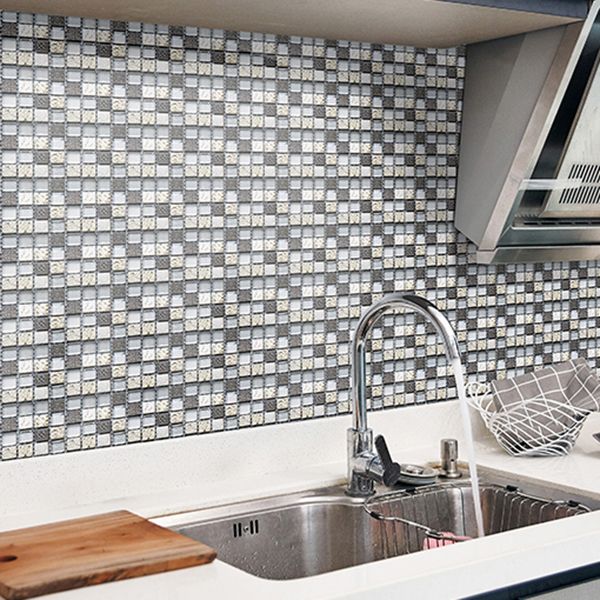 Mosaic Tile Peel and Stick Tile Kitchen Backsplash Peel and Stick Wall Tile Clearhalo 'Flooring 'Home Improvement' 'home_improvement' 'home_improvement_peel_stick_blacksplash' 'Peel & Stick Backsplash Tile' 'peel_stick_blacksplash' 'Walls & Ceilings' Walls and Ceiling' 1200x1200_ae3434f8-612b-4078-9035-bbe3284d63e1