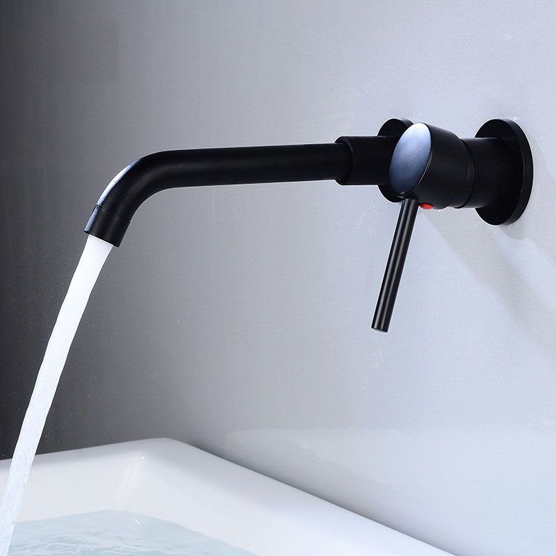 Wall Mounted Metal Tub Filler One Handle Rotatable Tub Faucet Trim Clearhalo 'Bathroom Remodel & Bathroom Fixtures' 'Bathtub Faucets' 'bathtub_faucets' 'Home Improvement' 'home_improvement' 'home_improvement_bathtub_faucets' 1200x1200_ae56e1e9-b152-4f13-8655-d1fa68ff7662