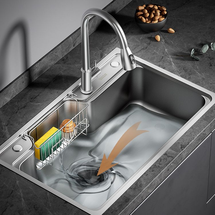 Contemporary Style Kitchen Sink Stainless Steel Drop-In Rustproof Kitchen Sink Clearhalo 'Home Improvement' 'home_improvement' 'home_improvement_kitchen_sinks' 'Kitchen Remodel & Kitchen Fixtures' 'Kitchen Sinks & Faucet Components' 'Kitchen Sinks' 'kitchen_sinks' 1200x1200_ae74b118-cc02-4833-85cf-9e241cd3ba73