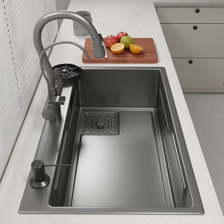 Contemporary Style Kitchen Sink Stainless Steel Corrosion Resistant Kitchen Sink Clearhalo 'Home Improvement' 'home_improvement' 'home_improvement_kitchen_sinks' 'Kitchen Remodel & Kitchen Fixtures' 'Kitchen Sinks & Faucet Components' 'Kitchen Sinks' 'kitchen_sinks' 1200x1200_ae927a84-f07c-492f-a87e-8613cefccd48
