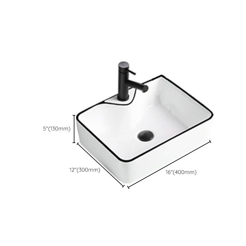 Contemporary Bathroom Sink Porcelain Rectangular Vessel Sink(Not Including Faucet) Clearhalo 'Bathroom Remodel & Bathroom Fixtures' 'Bathroom Sinks & Faucet Components' 'Bathroom Sinks' 'bathroom_sink' 'Home Improvement' 'home_improvement' 'home_improvement_bathroom_sink' 1200x1200_aeddb9a5-6b28-40e0-bd9f-2c7f0b8b2c36