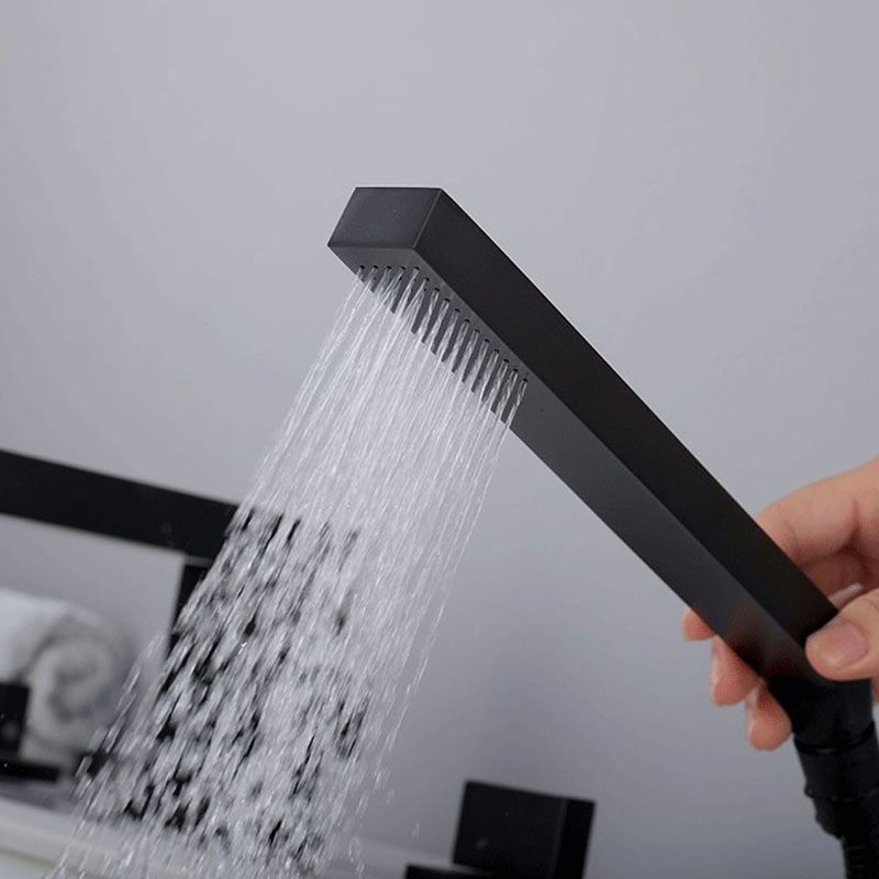 Deck Mounted Copper Roman Tub Faucet Low Arc Roman Tub Faucet Set with Hand Shower Clearhalo 'Bathroom Remodel & Bathroom Fixtures' 'Bathtub Faucets' 'bathtub_faucets' 'Home Improvement' 'home_improvement' 'home_improvement_bathtub_faucets' 1200x1200_aedf985c-3cca-45f9-9a79-5b2b889a30a3