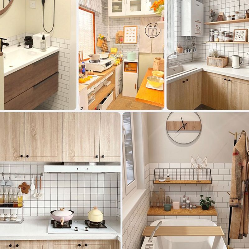 Rectangular Peel and Stick Tiles PVC Single Tile for Kitchen and Bathroom Clearhalo 'Flooring 'Home Improvement' 'home_improvement' 'home_improvement_peel_stick_blacksplash' 'Peel & Stick Backsplash Tile' 'peel_stick_blacksplash' 'Walls & Ceilings' Walls and Ceiling' 1200x1200_aee2b3a5-e04b-490a-bc7c-c0aa7d3fa95e