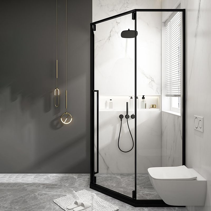 Tempered Shower Bath Door Transparent Metal Framed Shower Door Clearhalo 'Bathroom Remodel & Bathroom Fixtures' 'Home Improvement' 'home_improvement' 'home_improvement_shower_tub_doors' 'Shower and Tub Doors' 'shower_tub_doors' 'Showers & Bathtubs' 1200x1200_aef76257-3d9c-48a9-930f-74ba38a52bf7