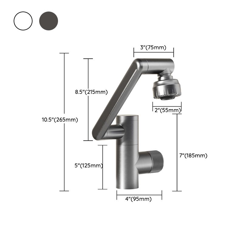 Adjustable Basin Lavatory Faucet Knob Handle Modern Bathroom Faucet Clearhalo 'Bathroom Remodel & Bathroom Fixtures' 'Bathroom Sink Faucets' 'Bathroom Sinks & Faucet Components' 'bathroom_sink_faucets' 'Home Improvement' 'home_improvement' 'home_improvement_bathroom_sink_faucets' 1200x1200_aefceb9e-3ff2-4c91-9797-cb6f7207c9b1