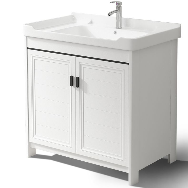 Bathroom Vanity Set Free Standing White Drawer Faucet Vanity with Mirror Clearhalo 'Bathroom Remodel & Bathroom Fixtures' 'Bathroom Vanities' 'bathroom_vanities' 'Home Improvement' 'home_improvement' 'home_improvement_bathroom_vanities' 1200x1200_af3de919-4a7a-4e6d-bc26-8773e42fa0aa