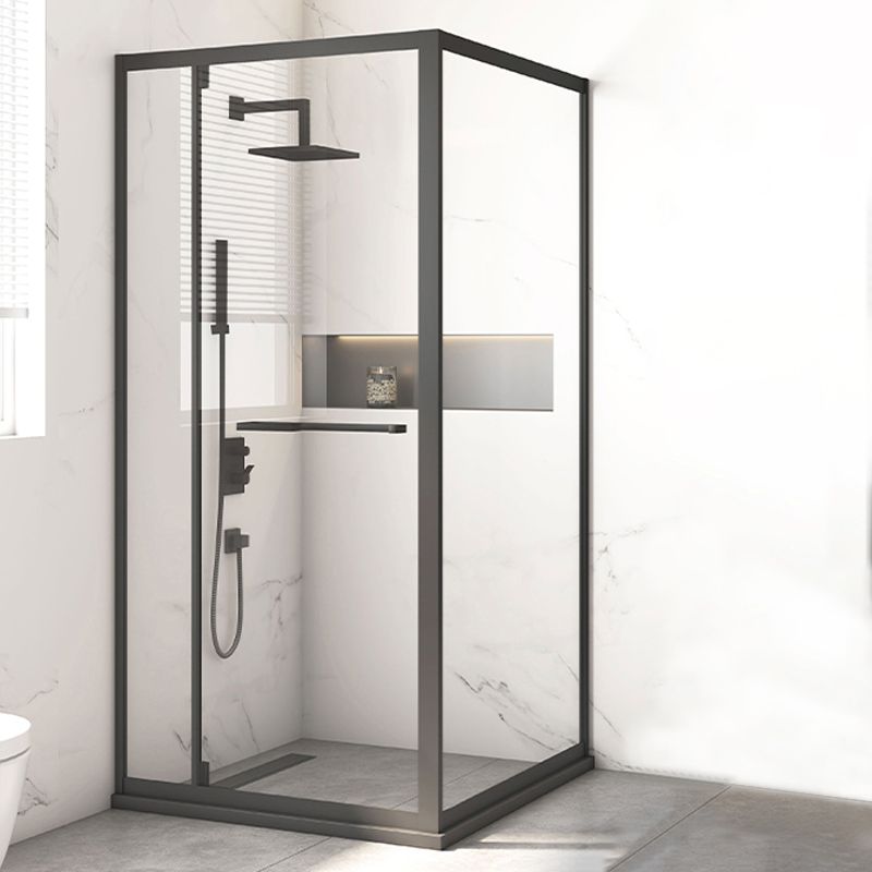 Tempered Single Sliding Shower Door Framed Transparent Shower Doors Clearhalo 'Bathroom Remodel & Bathroom Fixtures' 'Home Improvement' 'home_improvement' 'home_improvement_shower_tub_doors' 'Shower and Tub Doors' 'shower_tub_doors' 'Showers & Bathtubs' 1200x1200_af3fb2f1-8d0c-488d-885a-cf42b3c08b60