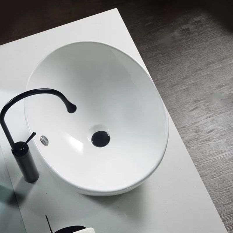 Bathroom Ceramic Sink Round Rod Handle Anti-spill Modern Faucet Sink Clearhalo 'Bathroom Remodel & Bathroom Fixtures' 'Bathroom Sinks & Faucet Components' 'Bathroom Sinks' 'bathroom_sink' 'Home Improvement' 'home_improvement' 'home_improvement_bathroom_sink' 1200x1200_af3fd510-5e68-468a-b09c-8c2048b430f2