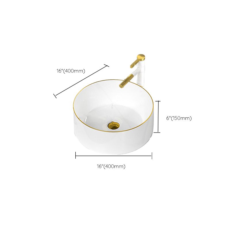 Traditional Vessel Sink Rectangular Porcelain with Overflow And Drain Assembly Wash Stand Clearhalo 'Bathroom Remodel & Bathroom Fixtures' 'Bathroom Sinks & Faucet Components' 'Bathroom Sinks' 'bathroom_sink' 'Home Improvement' 'home_improvement' 'home_improvement_bathroom_sink' 1200x1200_af478c97-7170-4e22-850e-8ac661f744bf