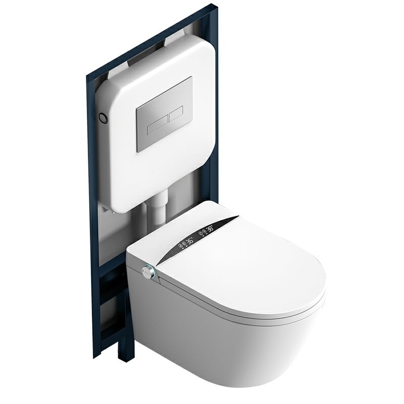 Elongated Smart Bidet White Wall Mounted Heated Seat Ceramic Clearhalo 'Bathroom Remodel & Bathroom Fixtures' 'Bidets' 'Home Improvement' 'home_improvement' 'home_improvement_bidets' 'Toilets & Bidets' 1200x1200_af512717-6a2b-4afa-a630-b7f0b5457b65