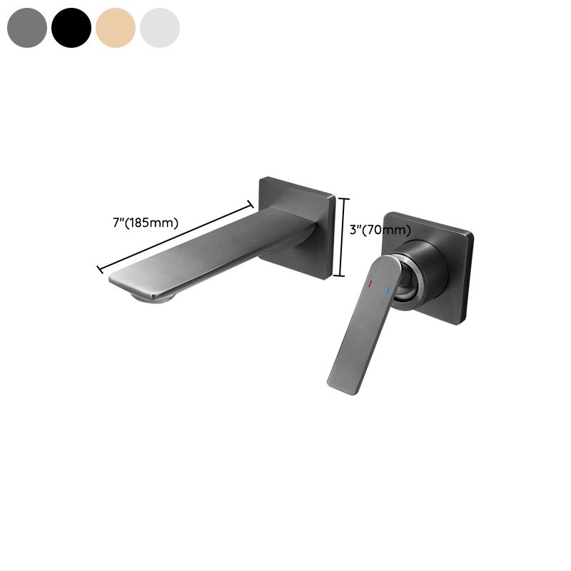 Traditional Wall Mounted Metal Tub Filler Low Arc Tub Faucet Trim Clearhalo 'Bathroom Remodel & Bathroom Fixtures' 'Bathtub Faucets' 'bathtub_faucets' 'Home Improvement' 'home_improvement' 'home_improvement_bathtub_faucets' 1200x1200_af5dfc36-60ce-4af4-8008-1563d9788bee